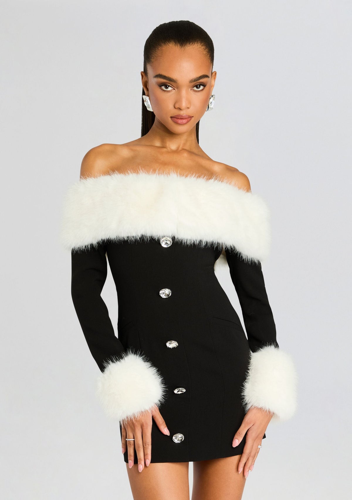 Elspeth Faux Fur Dress