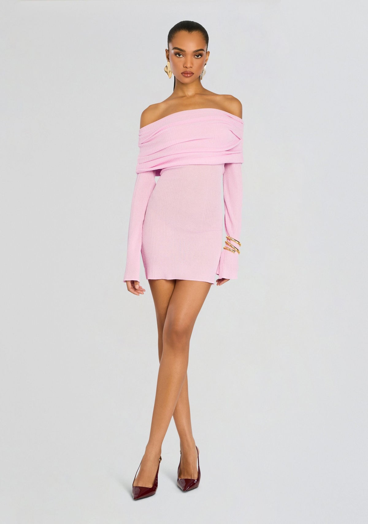 Galli Rib Knit Mini Dress