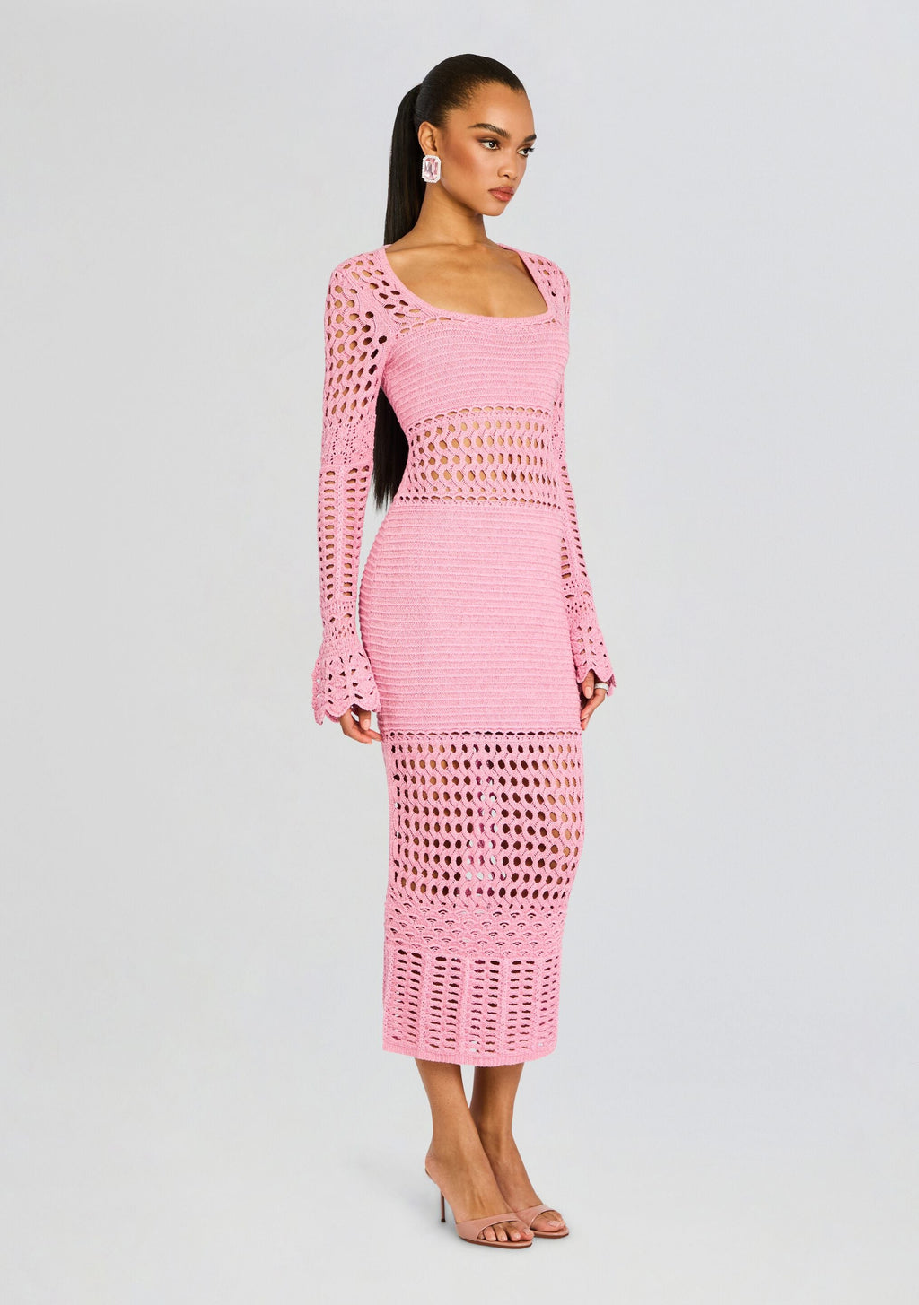 Airie Metallic Crochet Dress