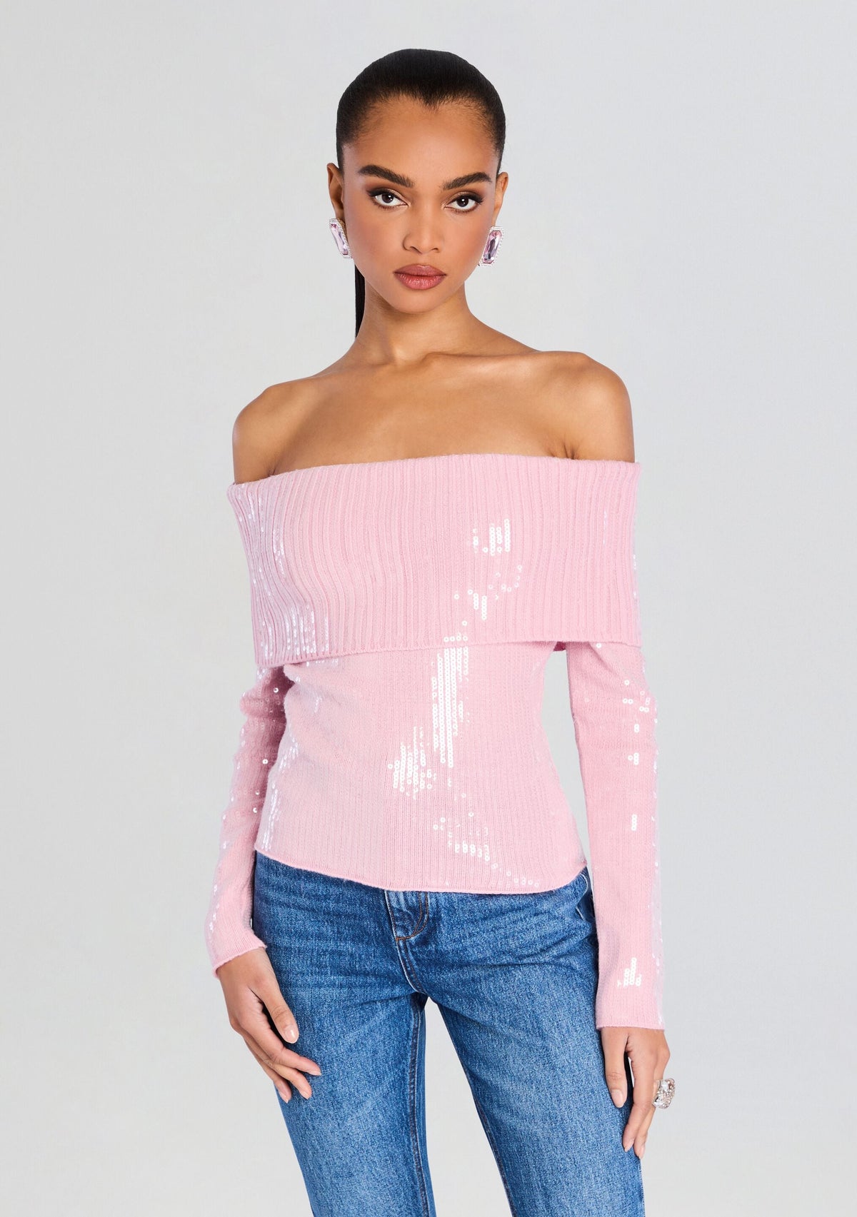 Jourdana Sequin Knit Top