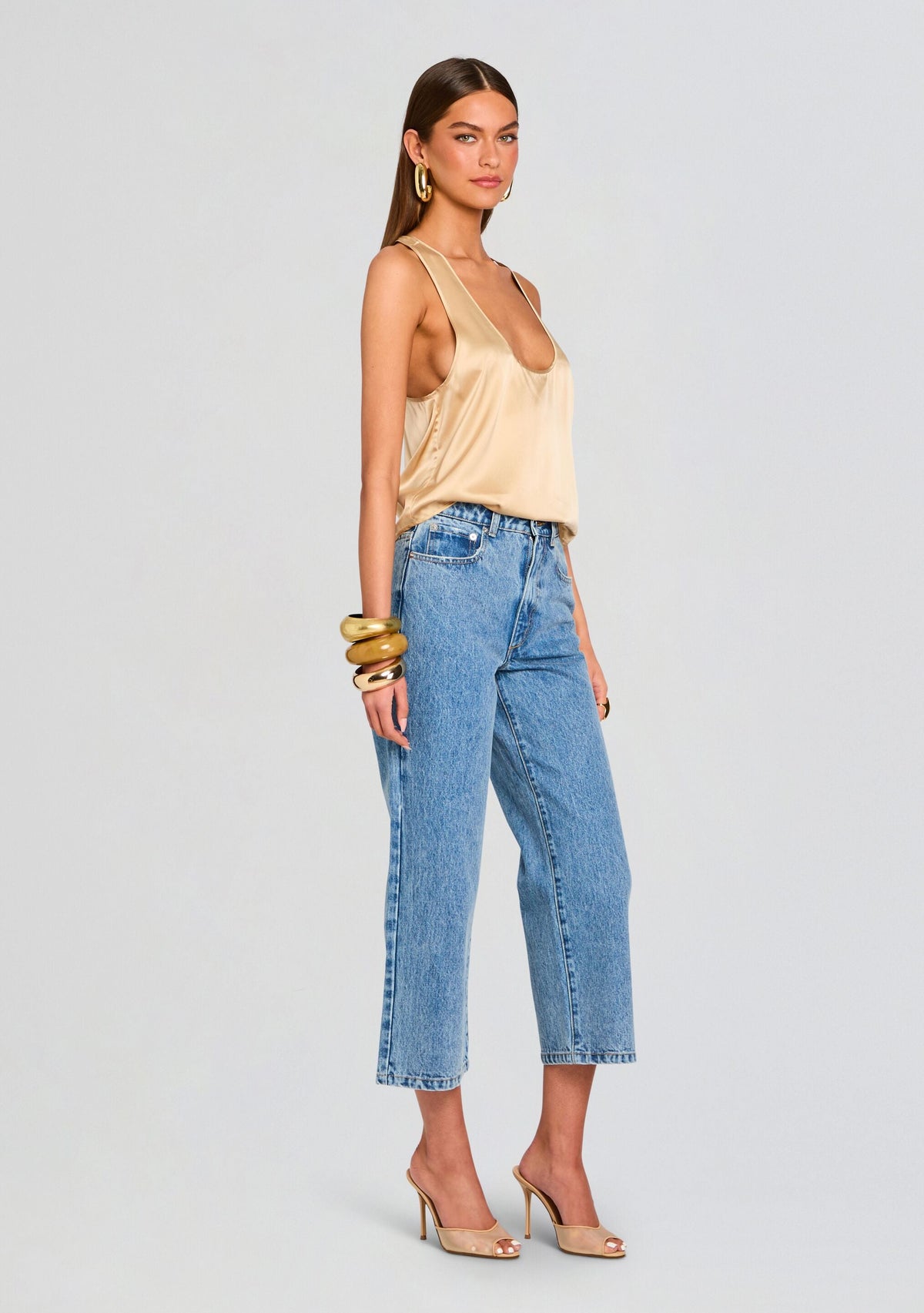 Kirt Wide Leg Cropped Jeans