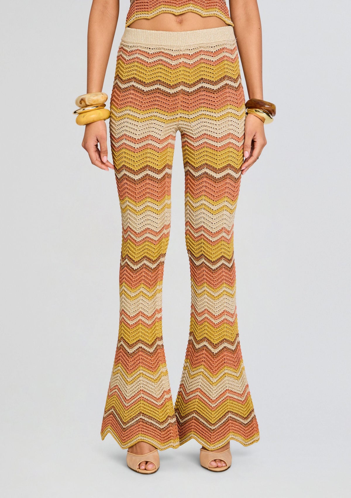 Amira Metallic Crochet Pants
