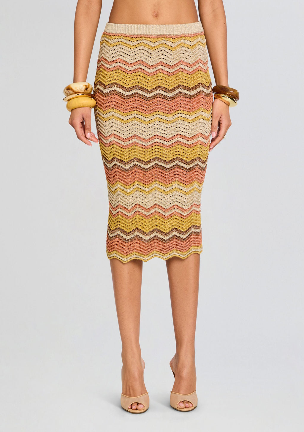 Ivey Metallic Crochet Skirt