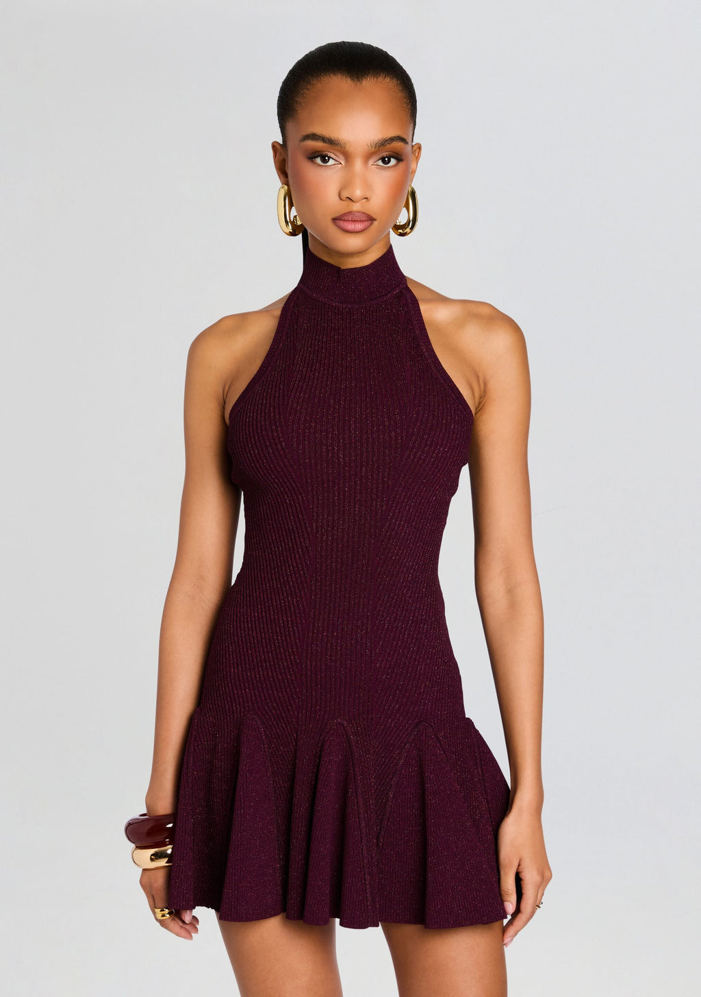 Quinn Metallic Knit Dress