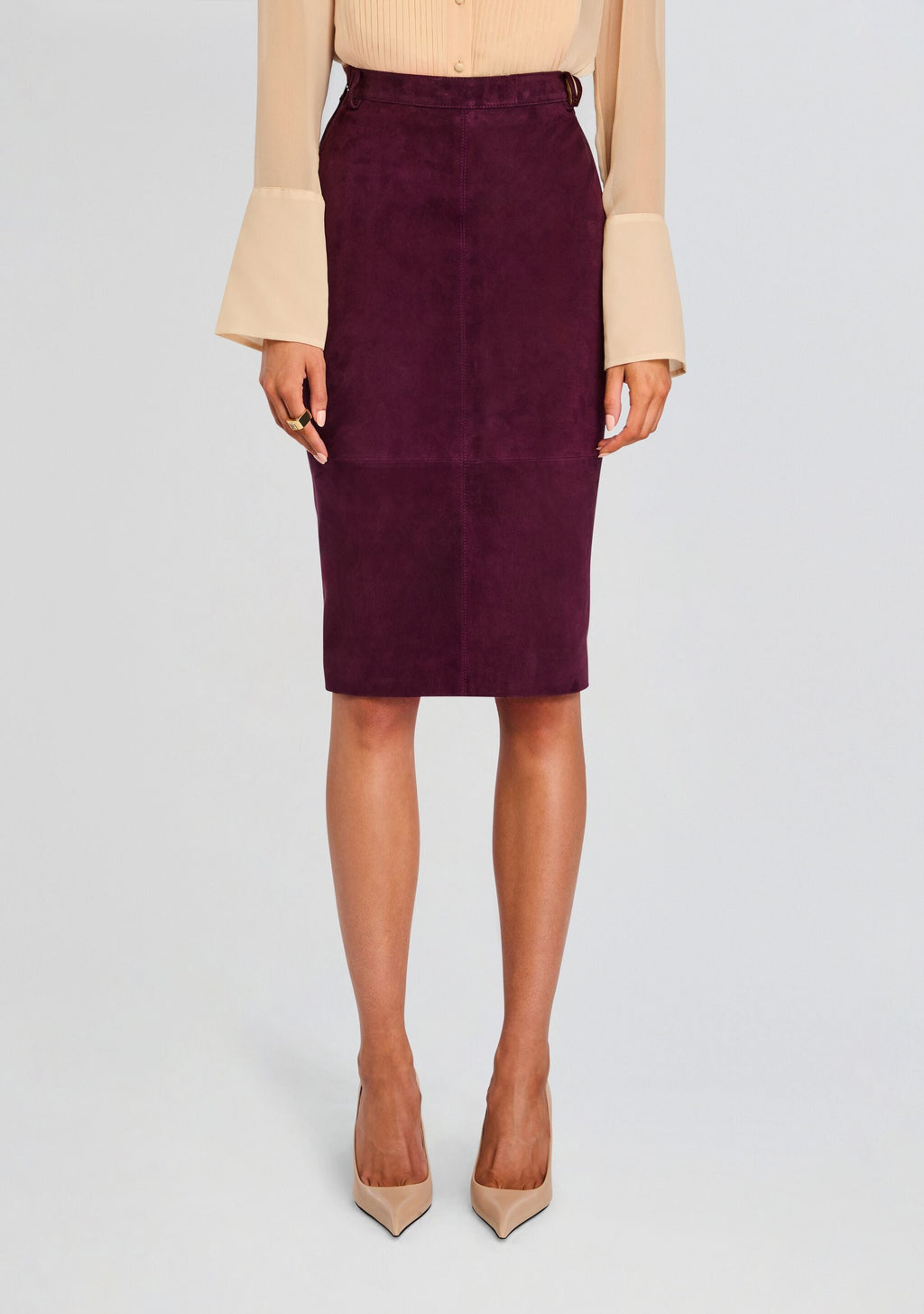 Marcella Suede Leather Skirt