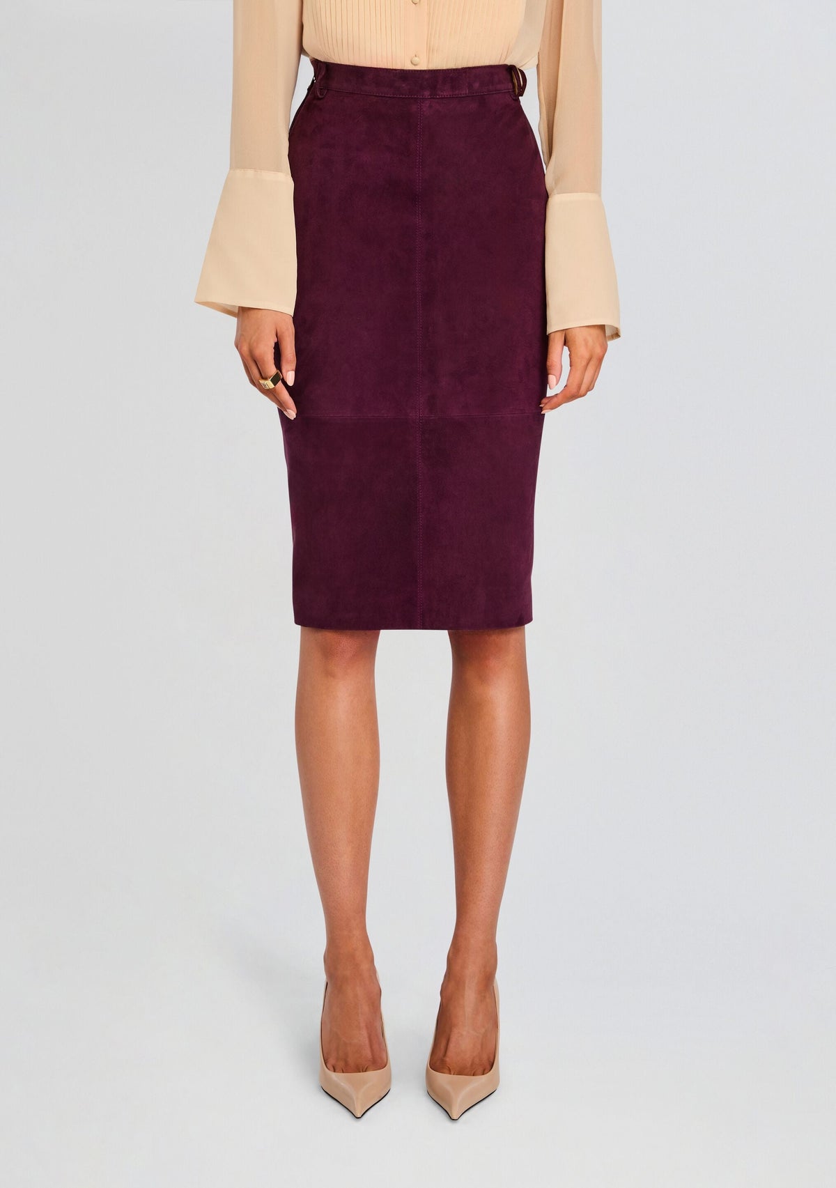 Marcella Suede Leather Skirt