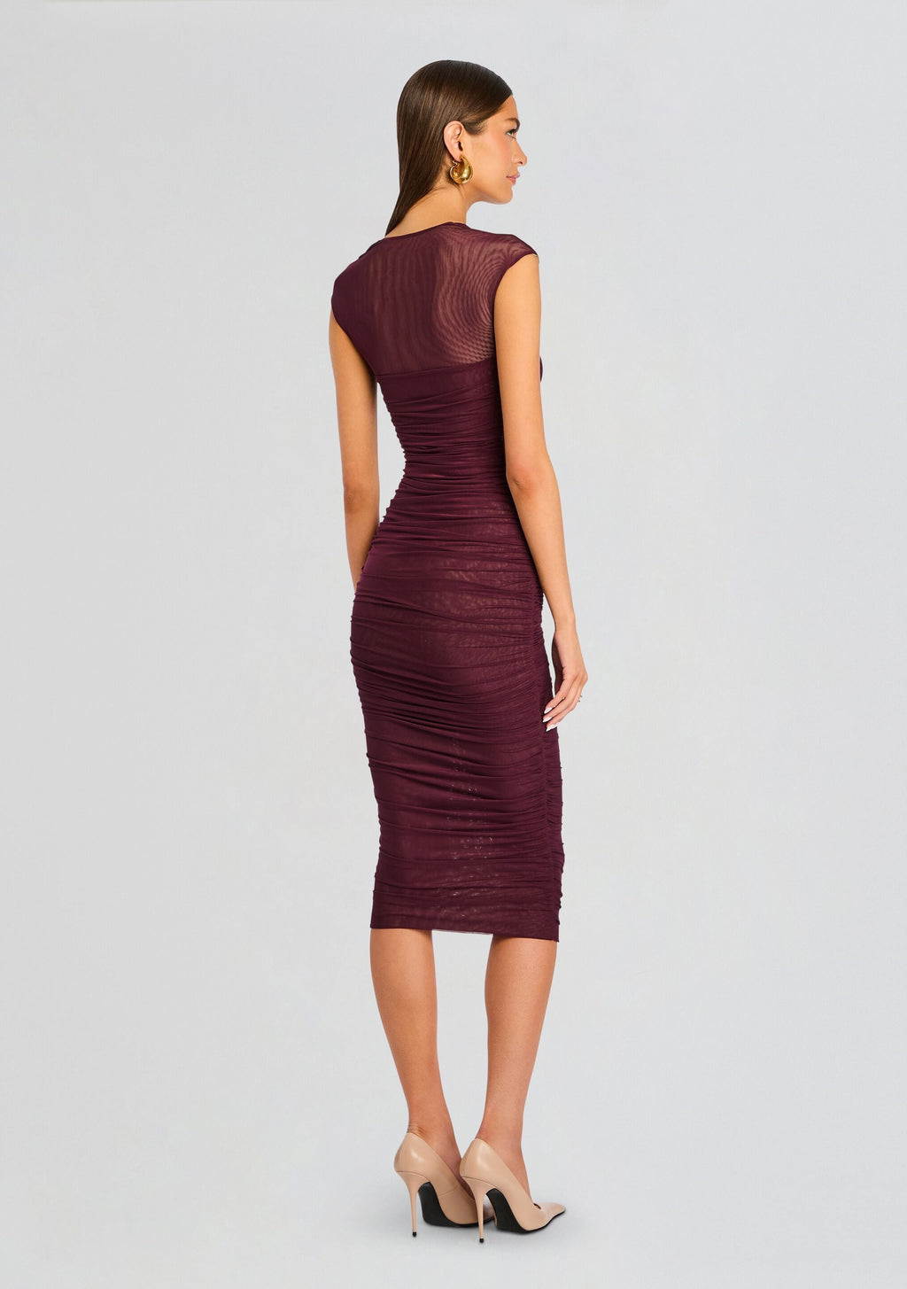 Kylie Mesh Midi Dress