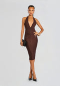 Marilina Metallic Knit Dress