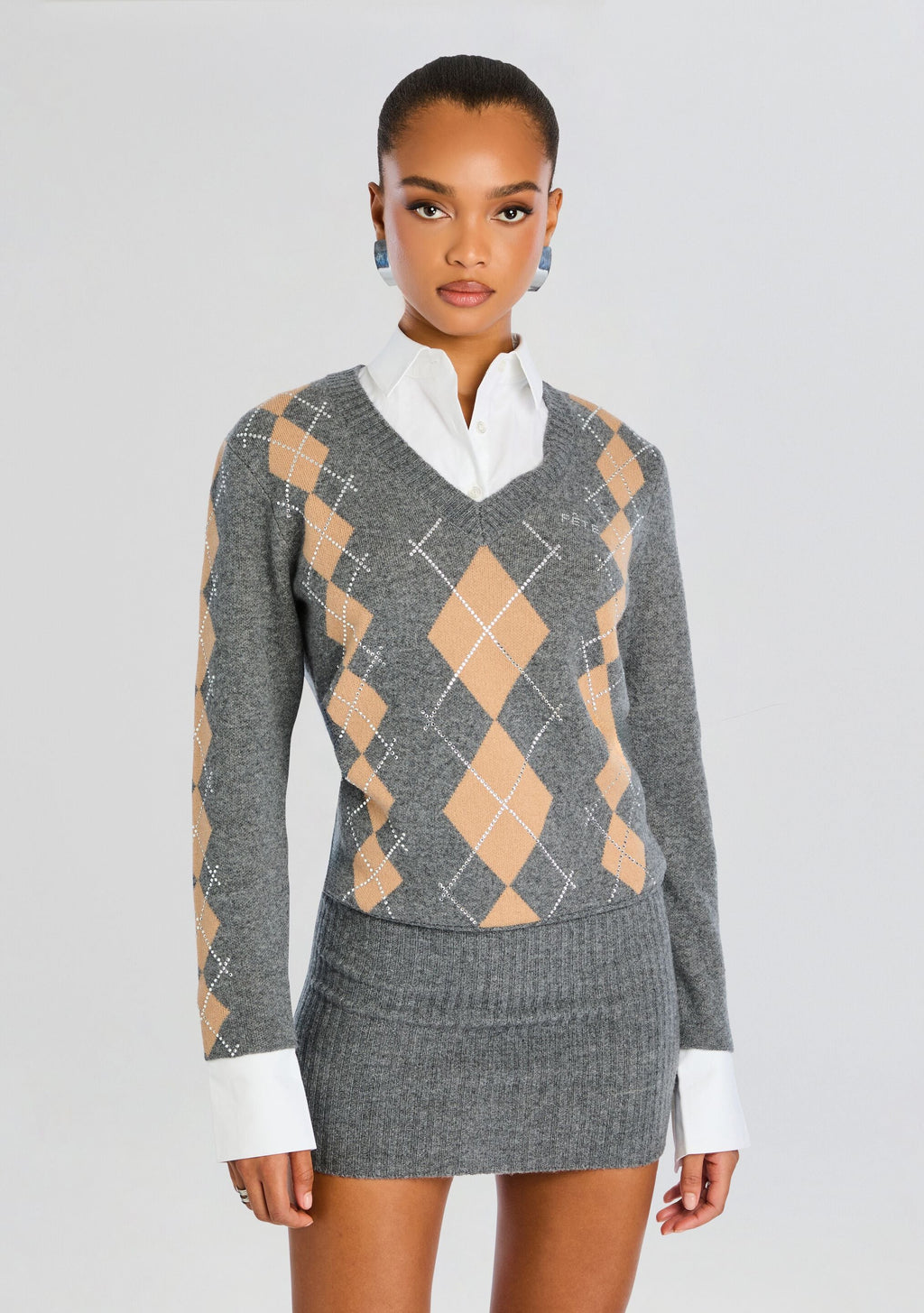Ornella Embellished Knit Dress