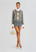 Ornella Embellished Knit Dress