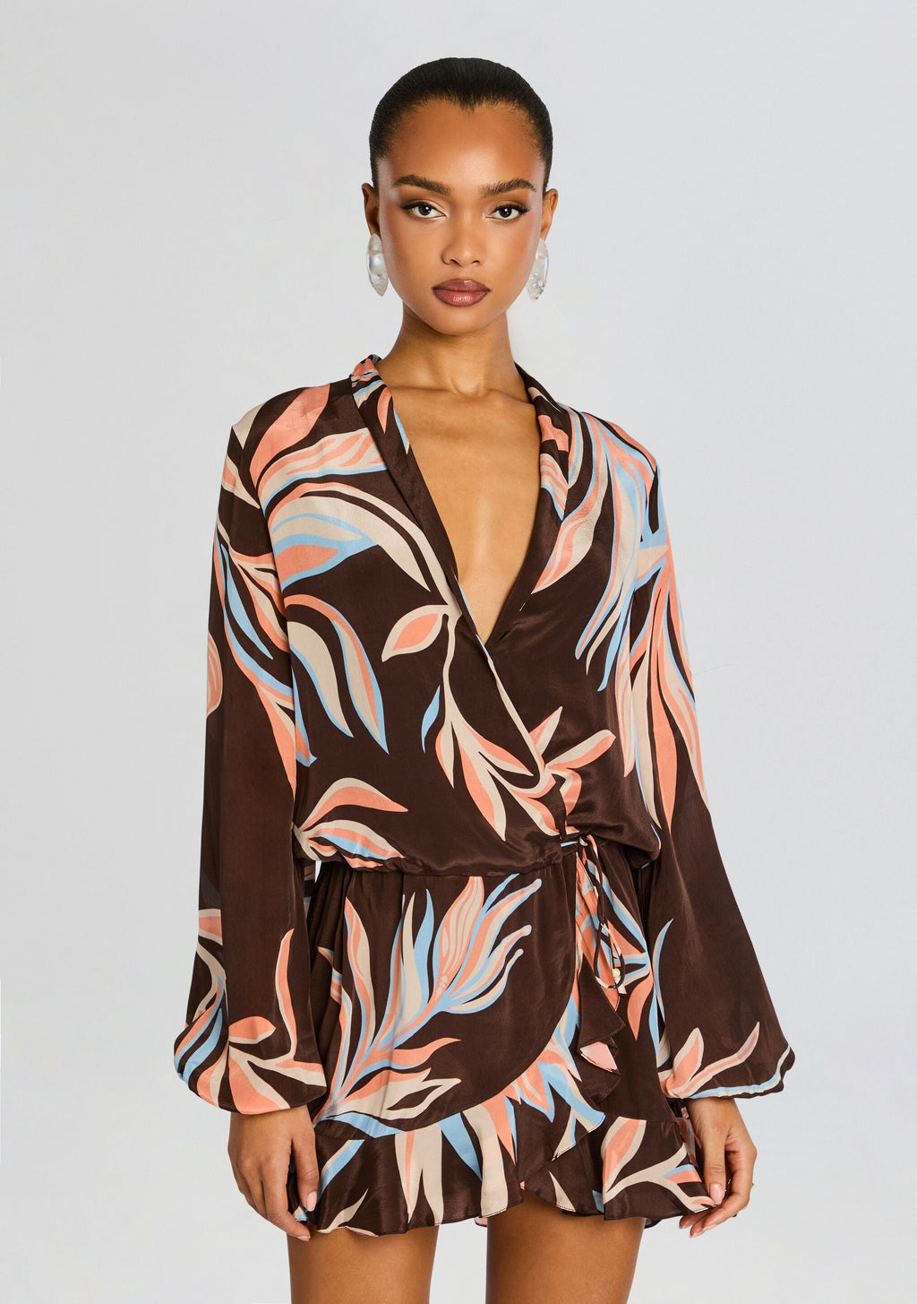 Fern Front Wrap Mini Dress