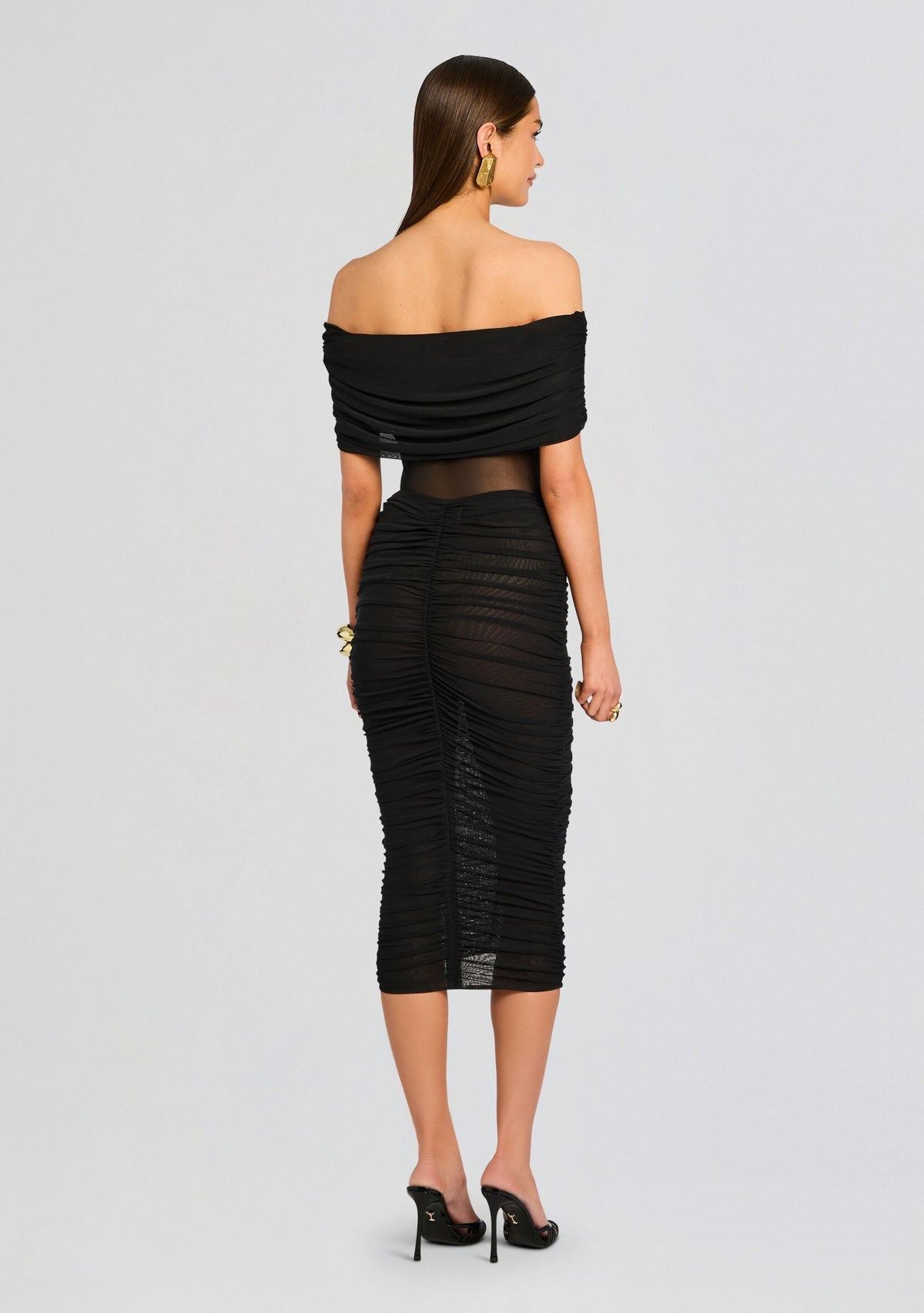 Auralee Mesh Midi Skirt