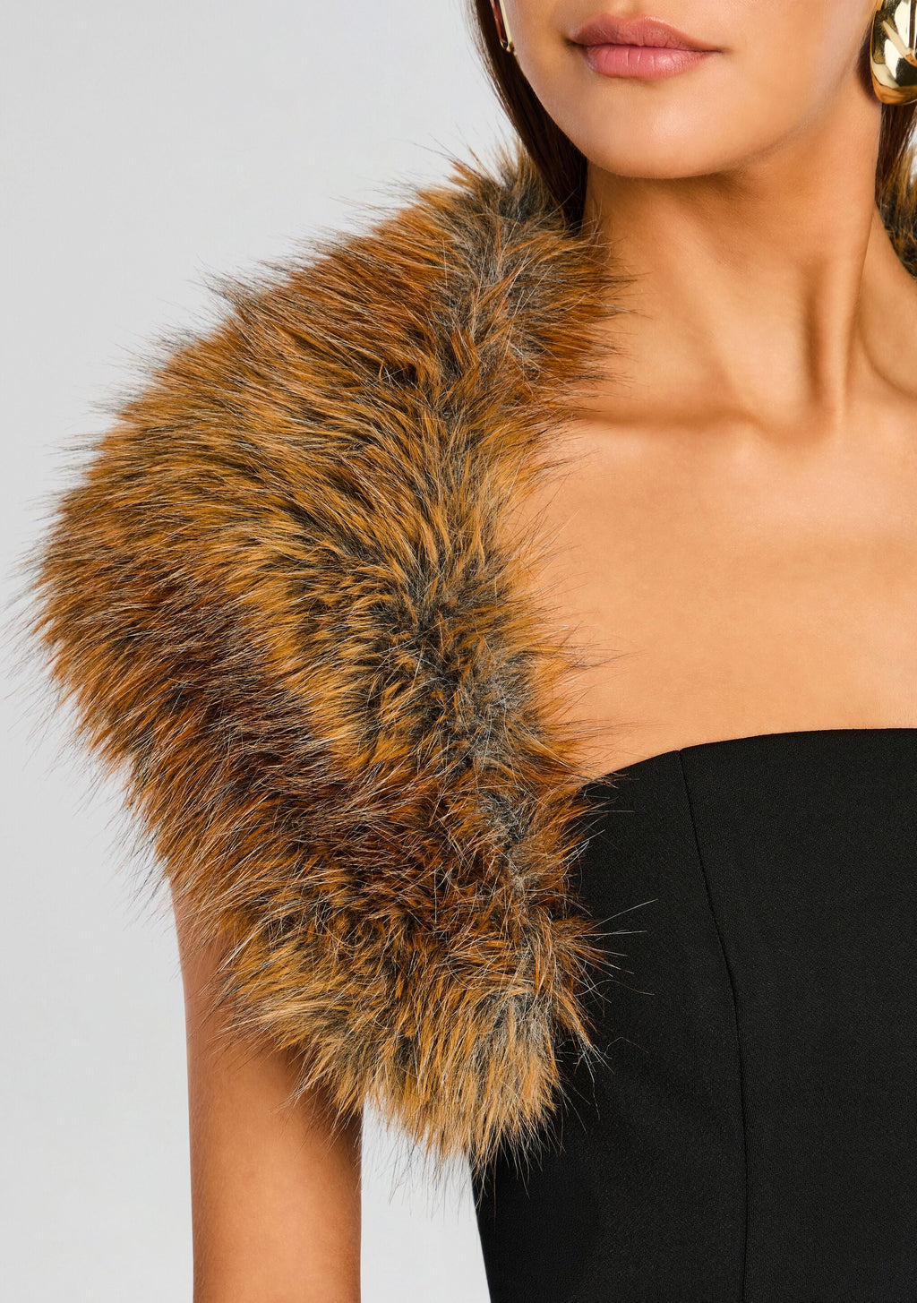 Salmee Faux Fur Romper