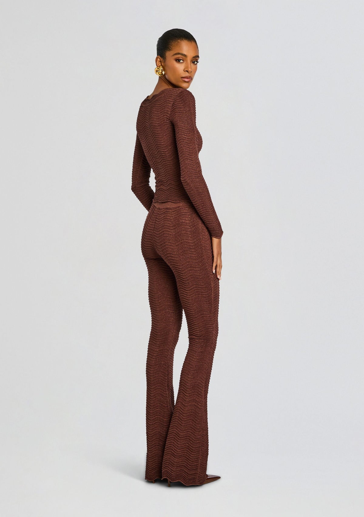 Joliet Metallic Rib Knit Pant