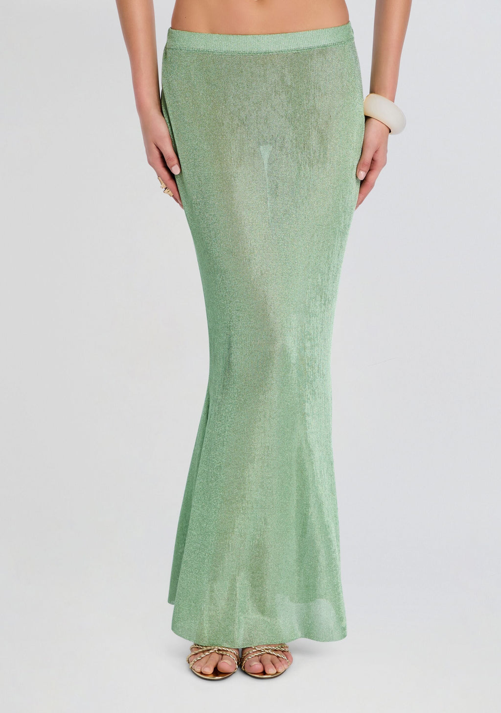 Harmony Metallic Knit Skirt