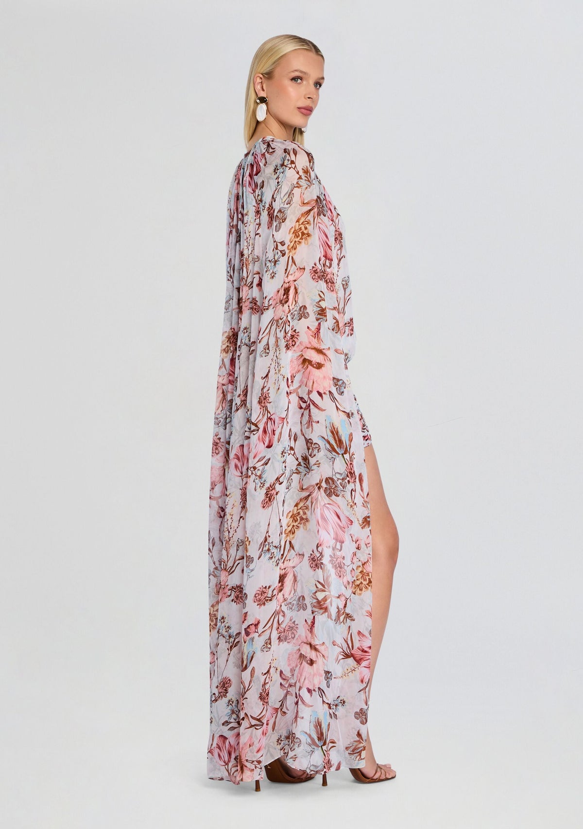 Ezra Ruched Cape Mini Dress