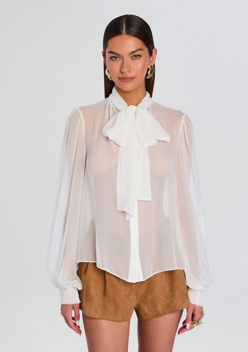 Hasli Silk Chiffon Top