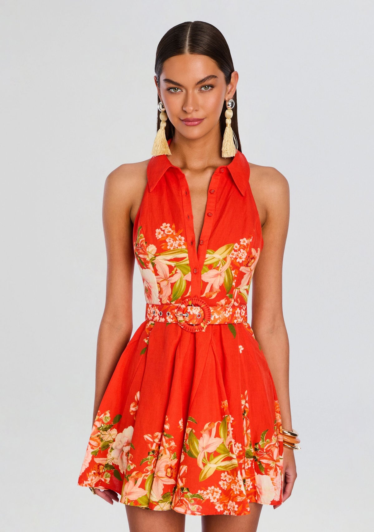 Hibi Short Dress With Belt Buckle