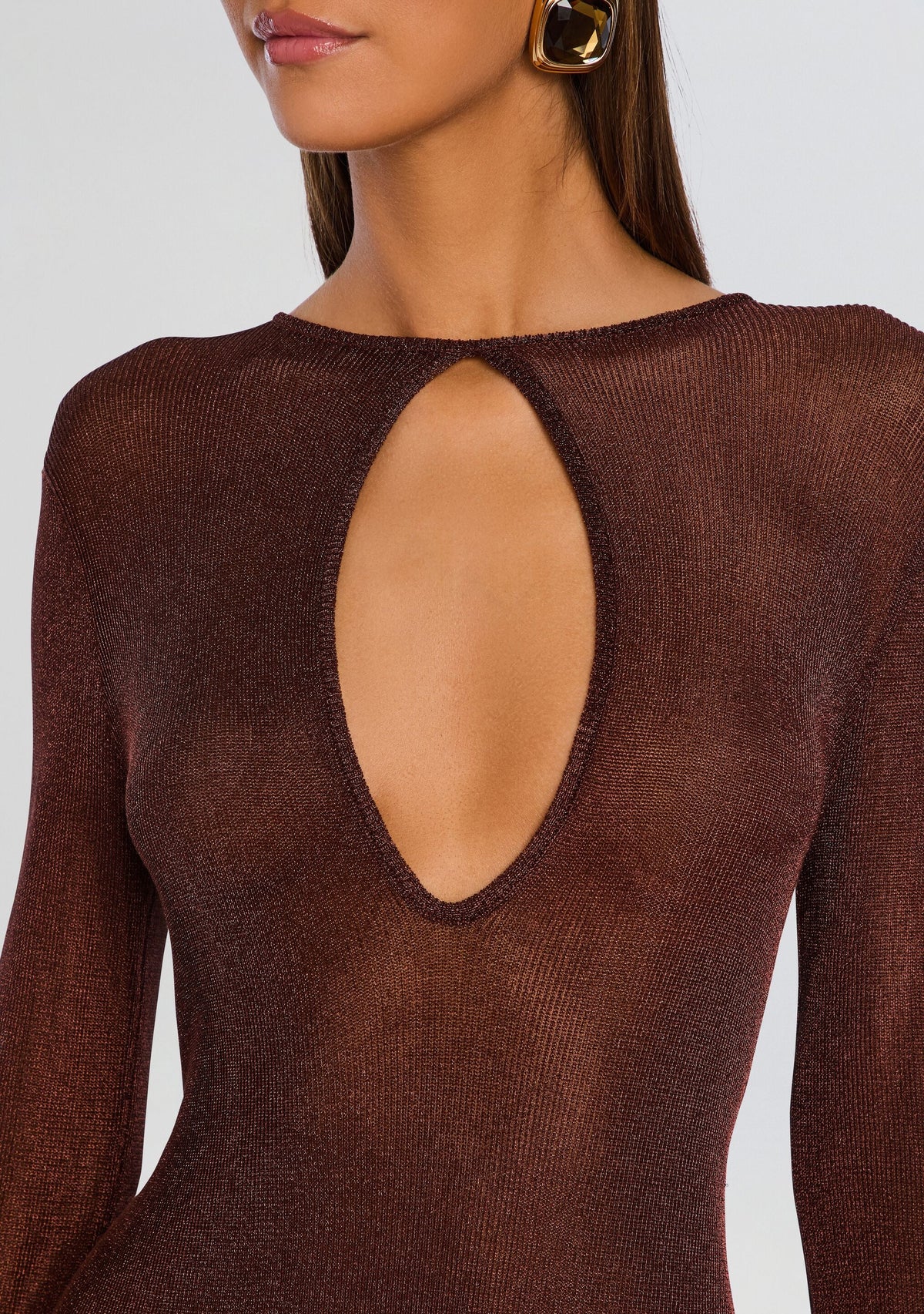 Emeri Metallic Knit Mini Dress