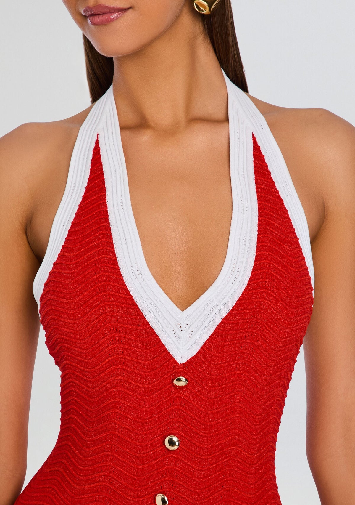 Jayde Metallic Rib Knit Romper