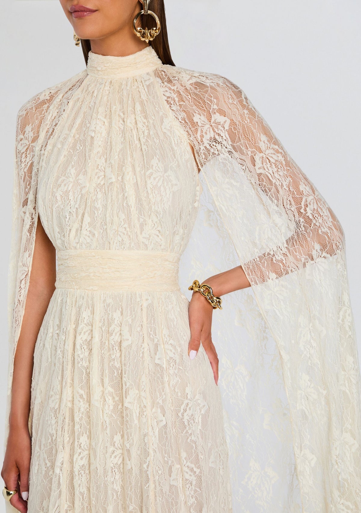 Onir Cape Maxi Dress