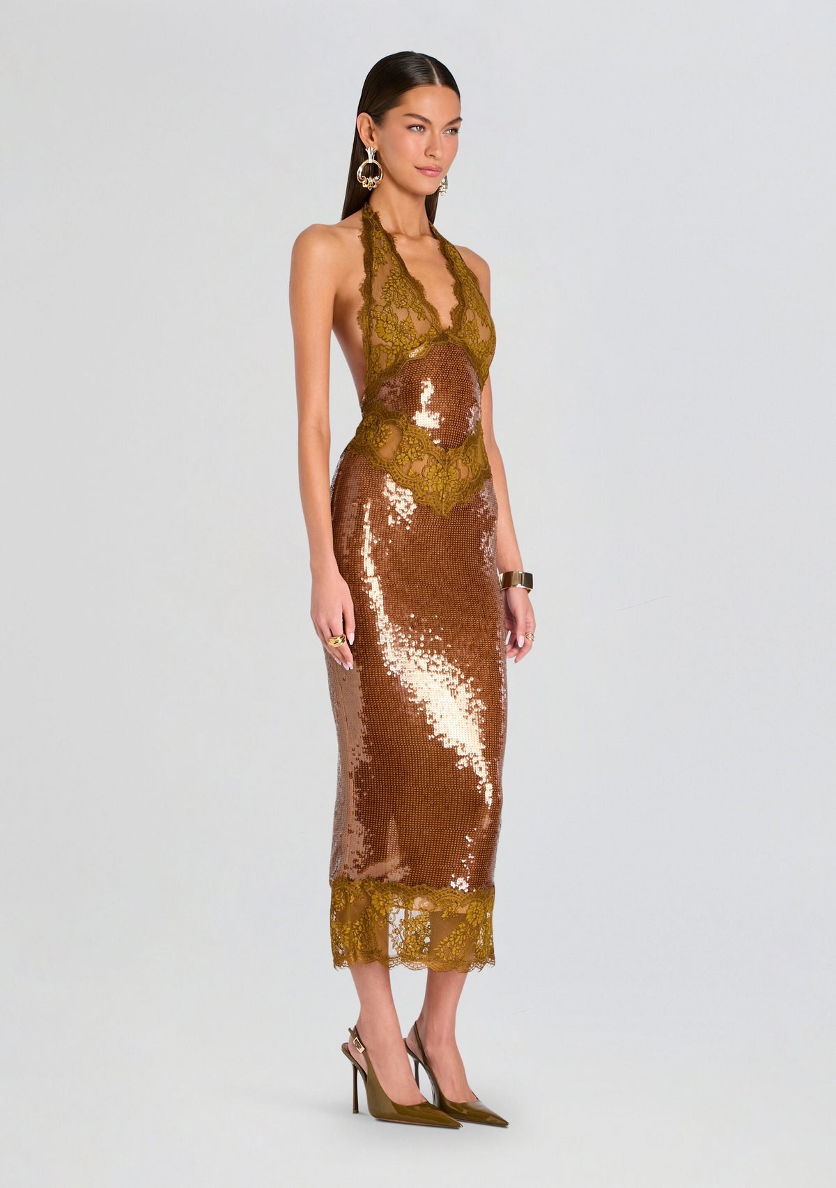 Vicky Sequin Lace Dress