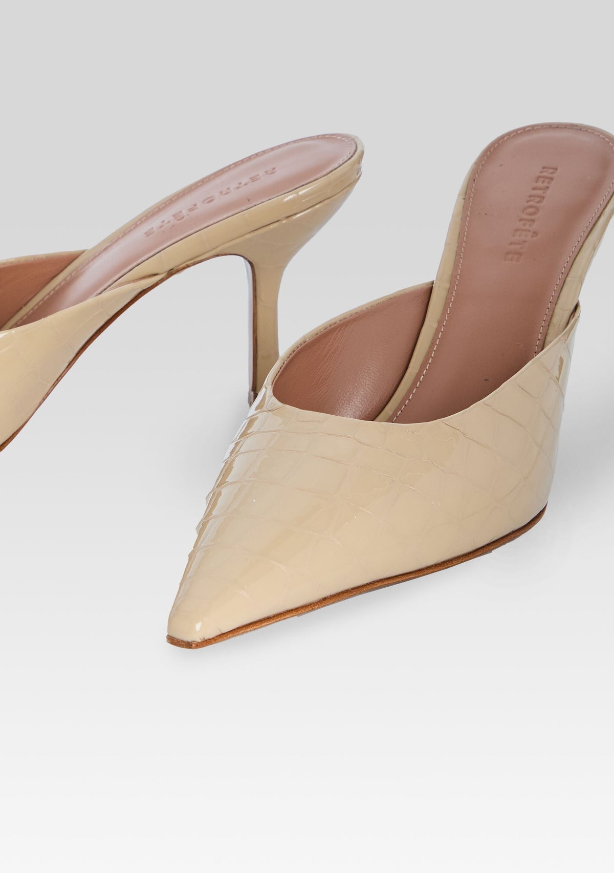 Francesca Leather Kitten Mule