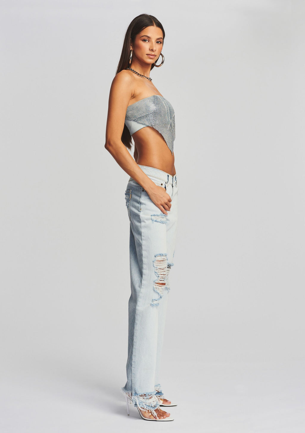Milos Embellished Chainmail Top