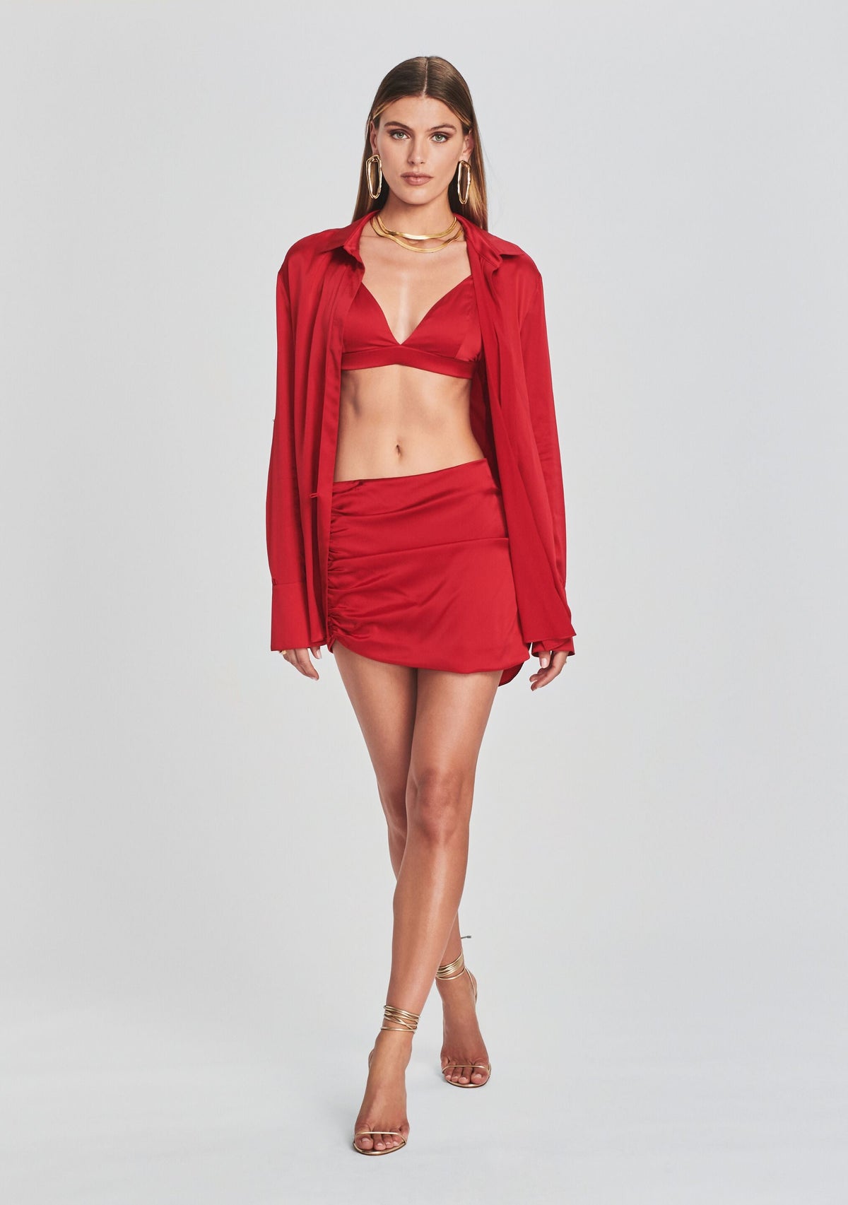 Sapo Silk Mini Skirt