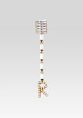 Lara Block Crystal Letter Drop Earring