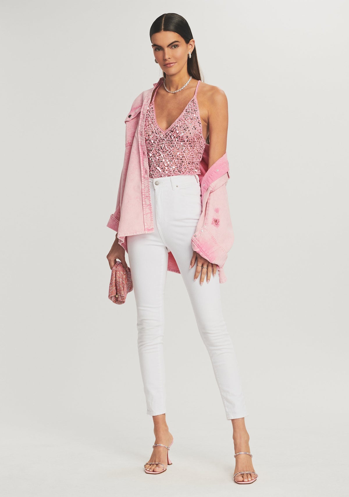 Molly Sequin Crochet Top