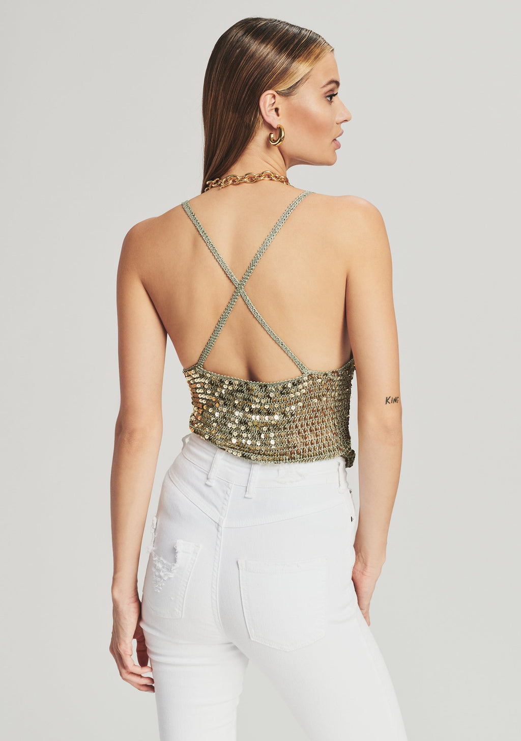Molly Sequin Crochet Top